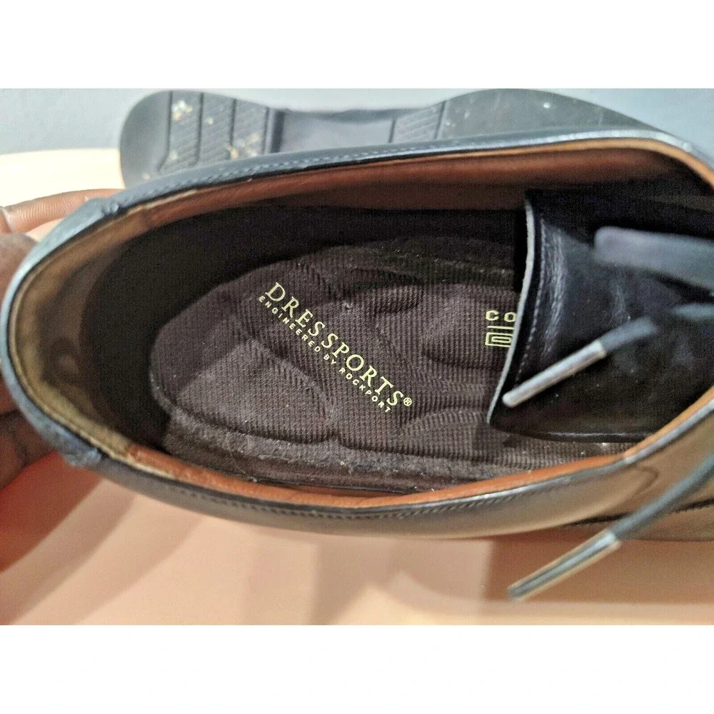 Dressports by Rockport Loafers Men's Size‎ 12 Black Leather Lace Up Oxford Shoes